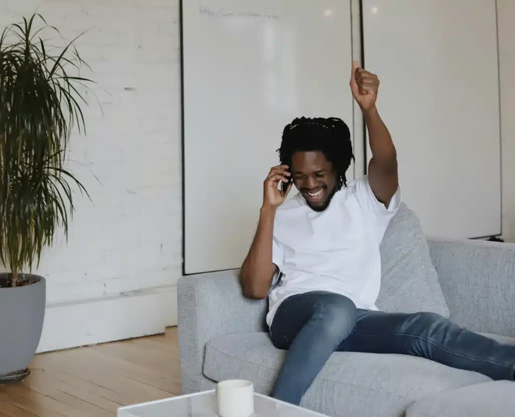 Person celebrates after successfully winning a fight against a ticket